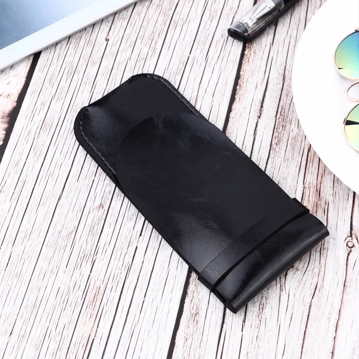 

School Pen Case Makeup Brush Protective Sleeve Cover Office Aesthetic Stationery Black Pens