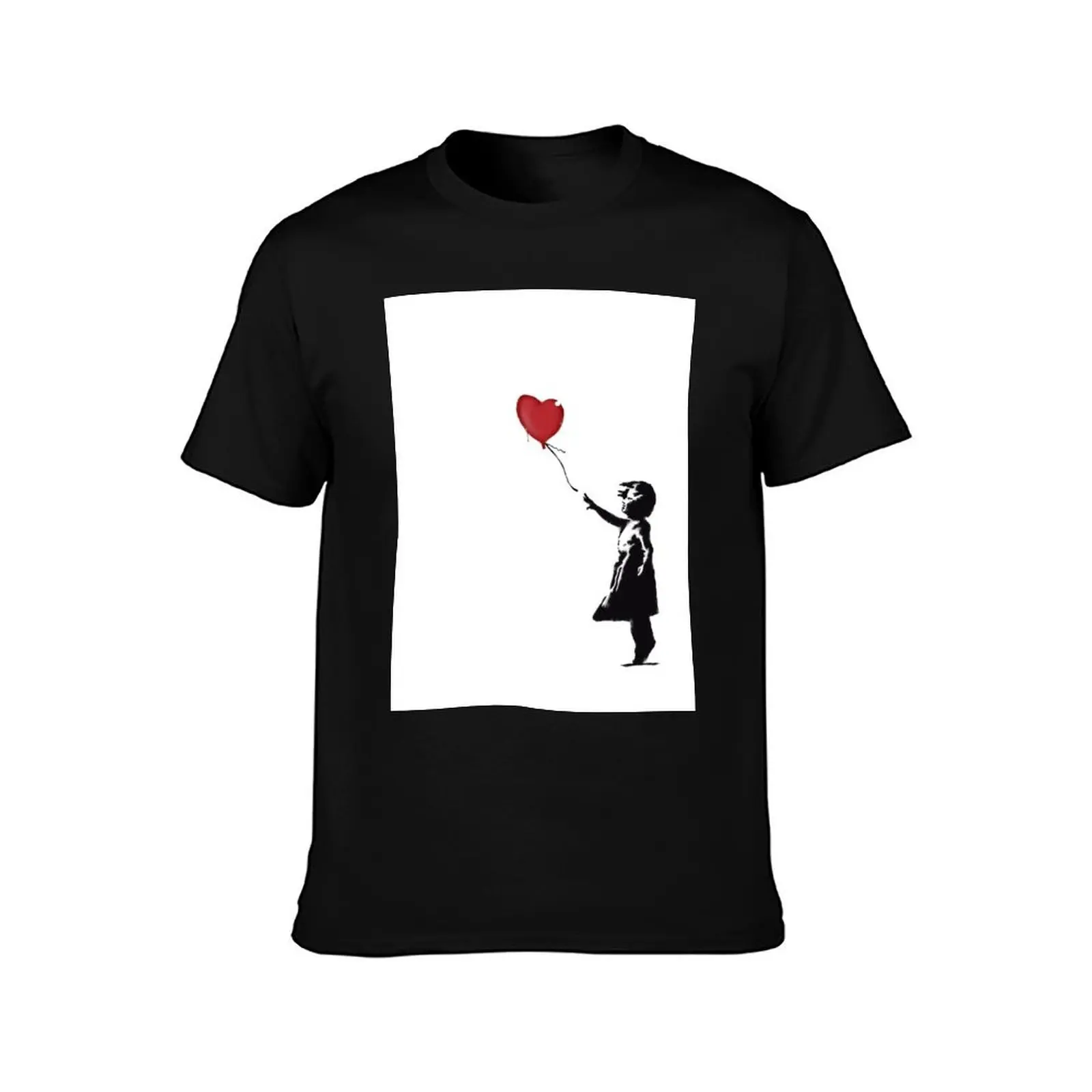 Banksy Girl with heart balloon graffiti street art Balloon Girl HD HIGH QUALITY ONLINE STORE T-Shirt