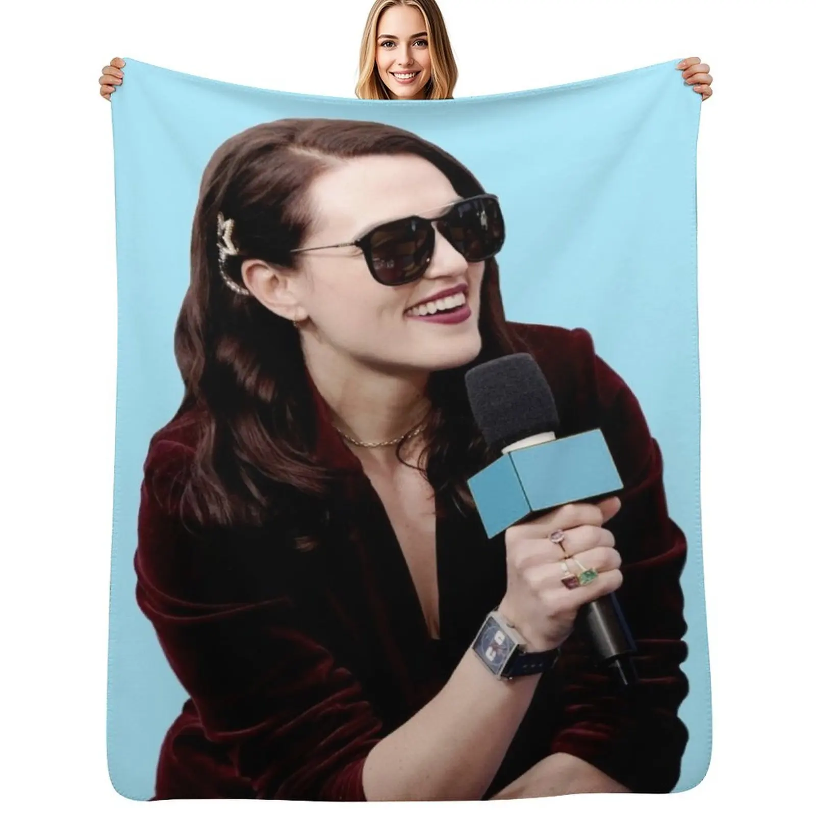

Katie McGrath Throw Blanket cosplay anime Luxury Designer Decoratives Luxury Blankets