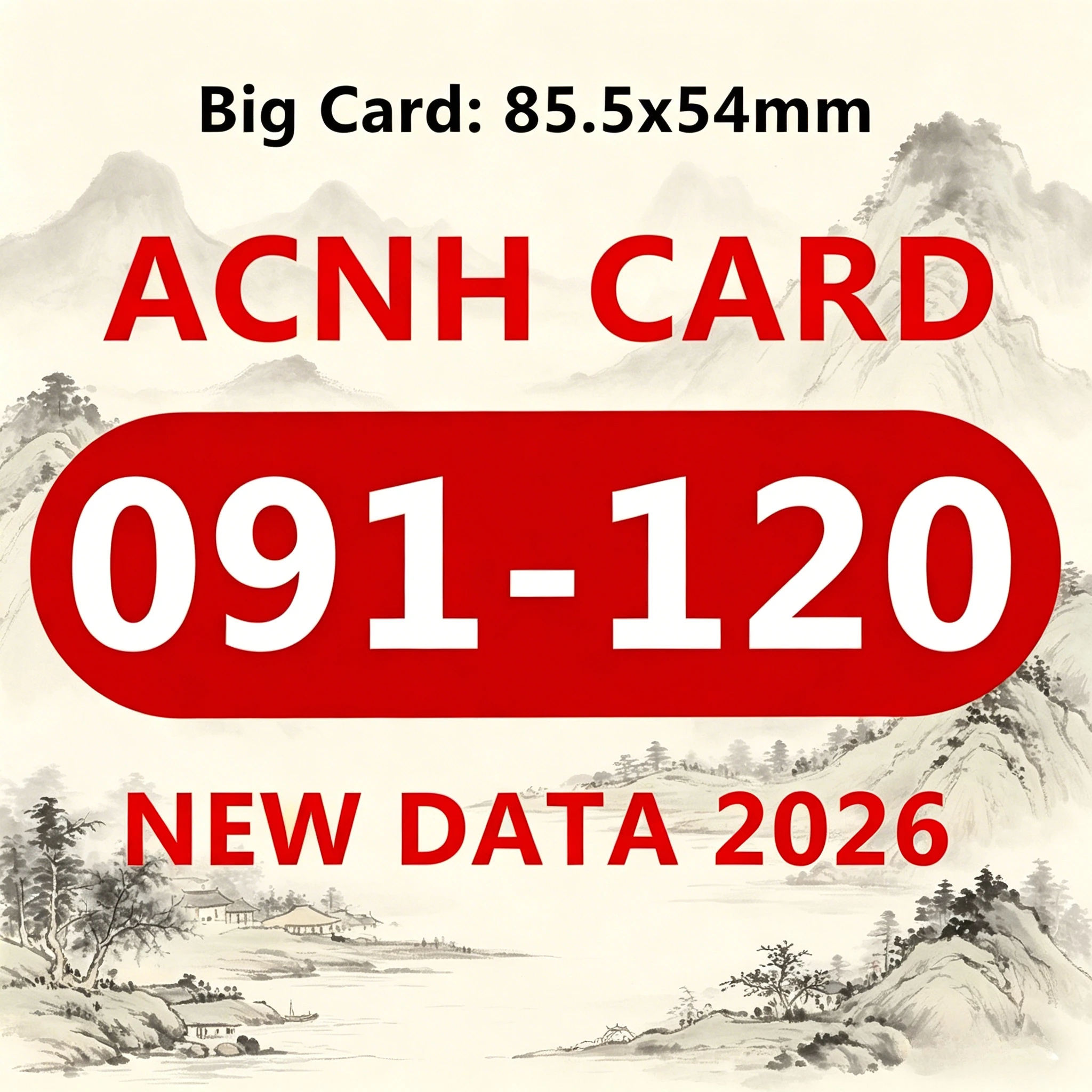 091 To 120 Full Set Digital Game Cards ACNH Card NFC Precise  Chips Lightweight Body Perfect Entertainment and Playing 85.5x54mm