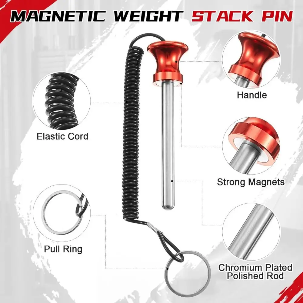 Professional Universal Weight Stack Pin Quick Release Heavy Duty Detent Pin Durable Reinforced Weight Machine Pin Gym Equipment