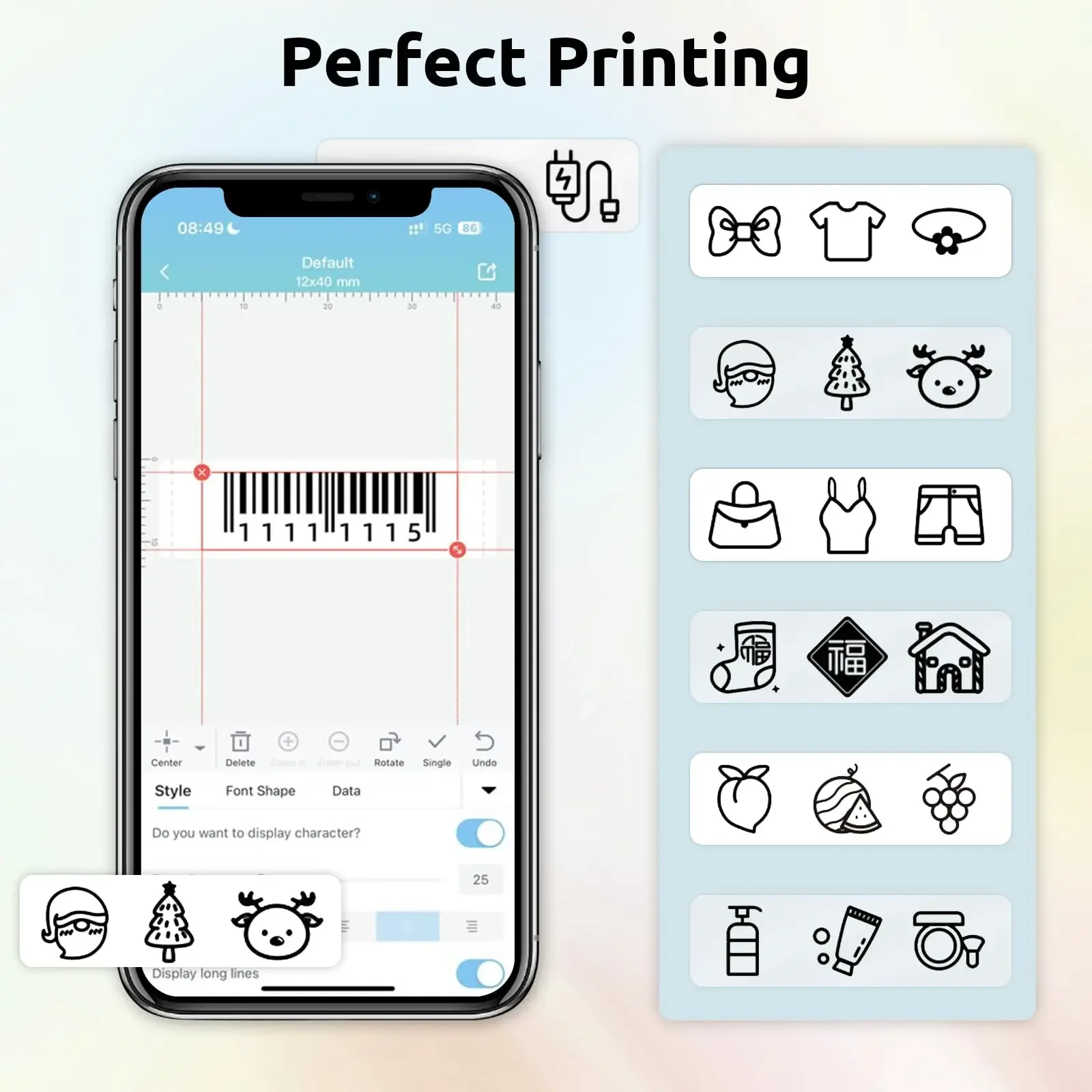 D30 Label Maker Tape 12×40mm Transparent Label Stickers Compatible With D30 Series Printers For Family-Category Shop-Item Labels