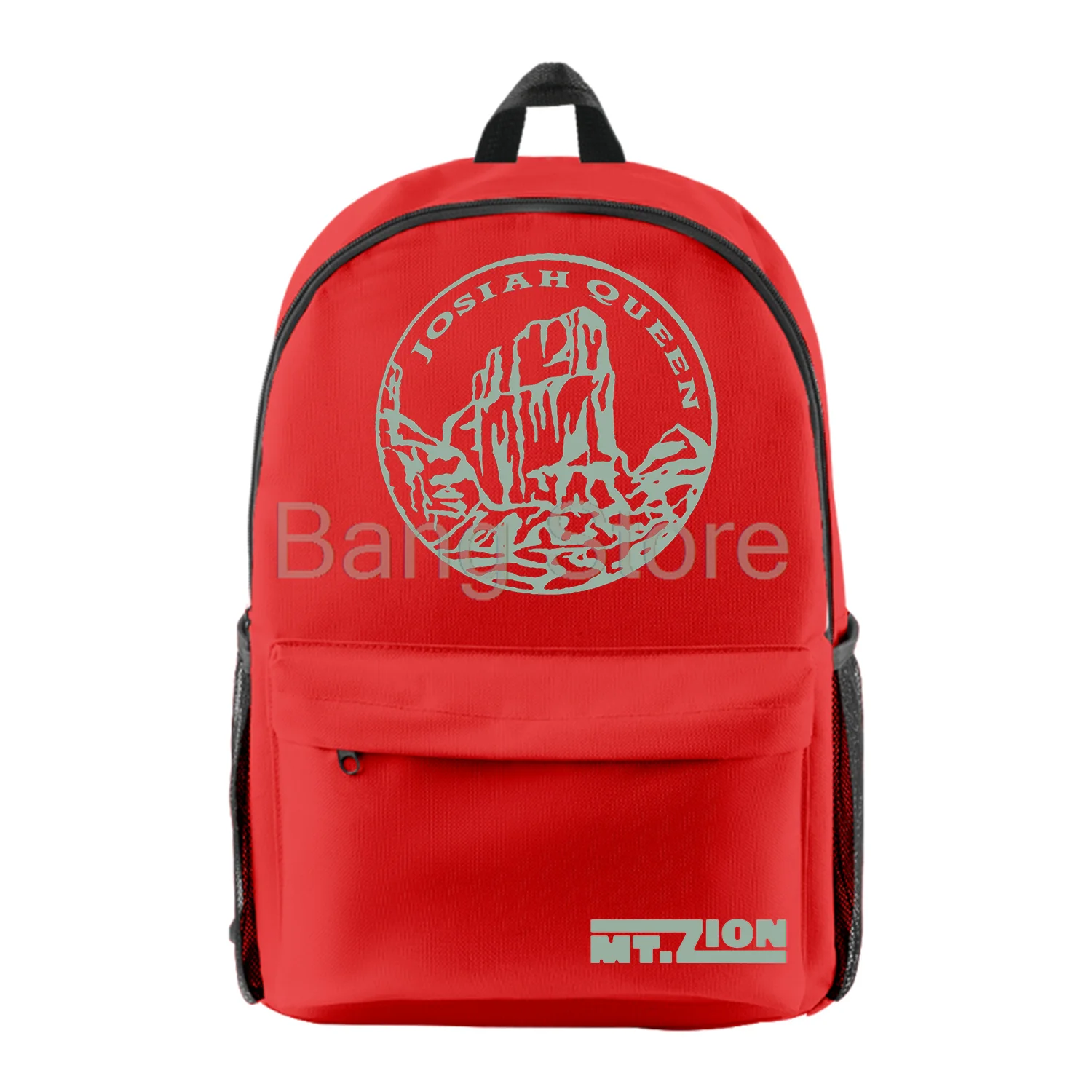 حقيبة ظهر Josiah Queen Mt Zion للنساء والرجال حقيبة كتف كاجوال ملابس الشارع الشهير Daypack حقائب سفر للجنسين