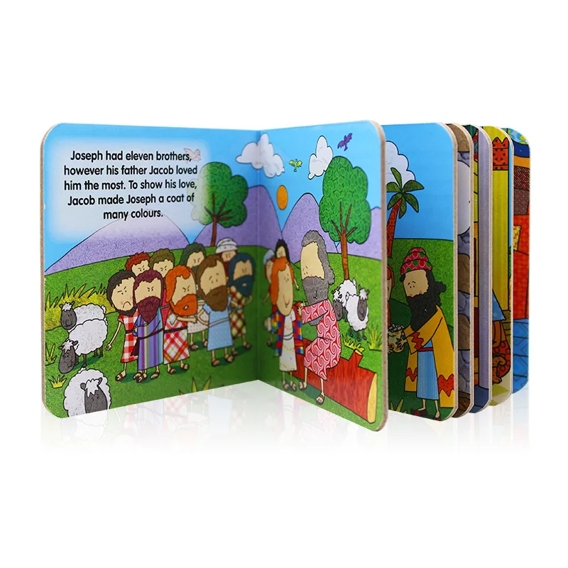 Custom Board Books for Babies English Сoloring Learn Draw Cardboard Education Kids Children Short Story Round Corner Printing