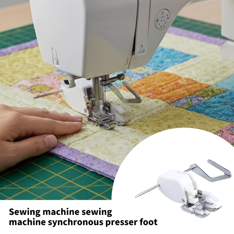 

Sturdy Metal Quilting Presser Foot Extended Flatbed Sewing Attachment Advanced Cloth Guidance Expert Tailoring Accessory B03E