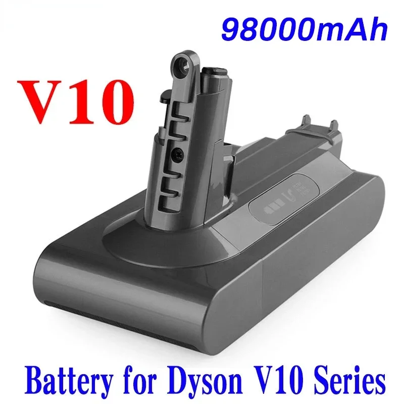 100% ทดแทนแบตเตอรี่ลิเธียม25.2V 98000mAh สำหรับ Dyson เครื่องดูดฝุ่นไซโคลน V10 V10นุ่ม V10 SV12