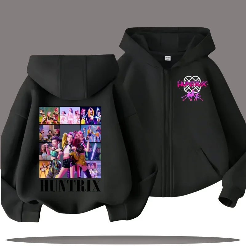 مجموعة شتاء وربيع 2025 الجديدة - سويت شيرت بقلنسوة بلون موحد - الفتيات الساحرات - فضفاض ومريح