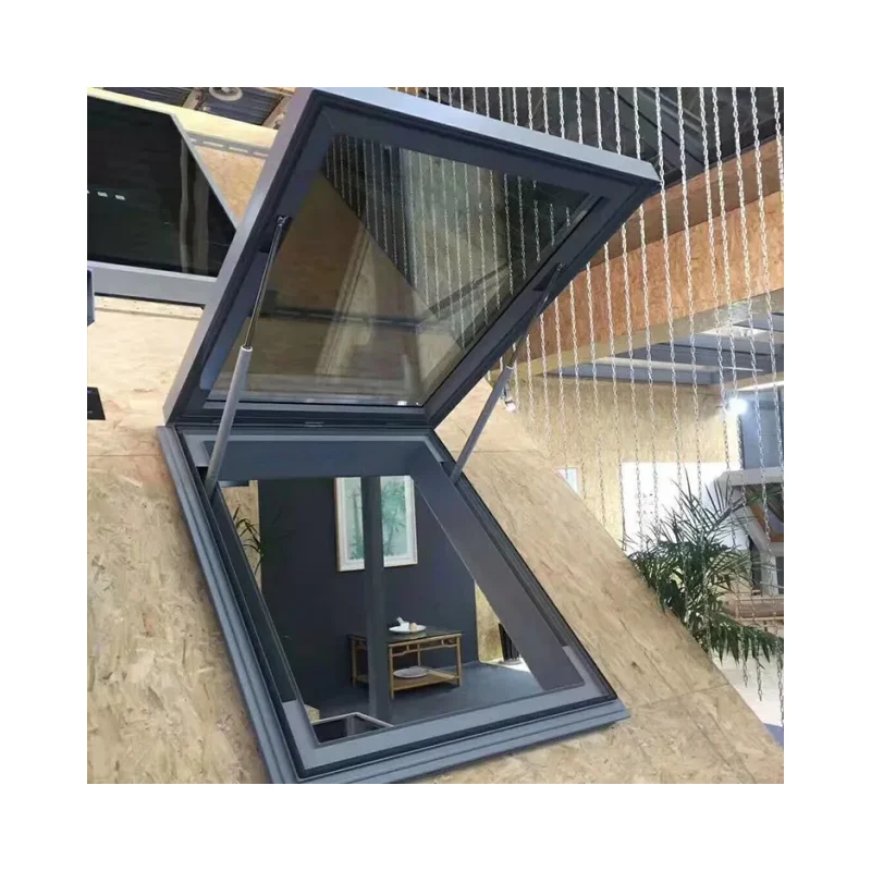 European Style Aluminium Tempered Glass Skylight Window Hurricane Impact Awning Roof Automatic Vertical for Residential Use