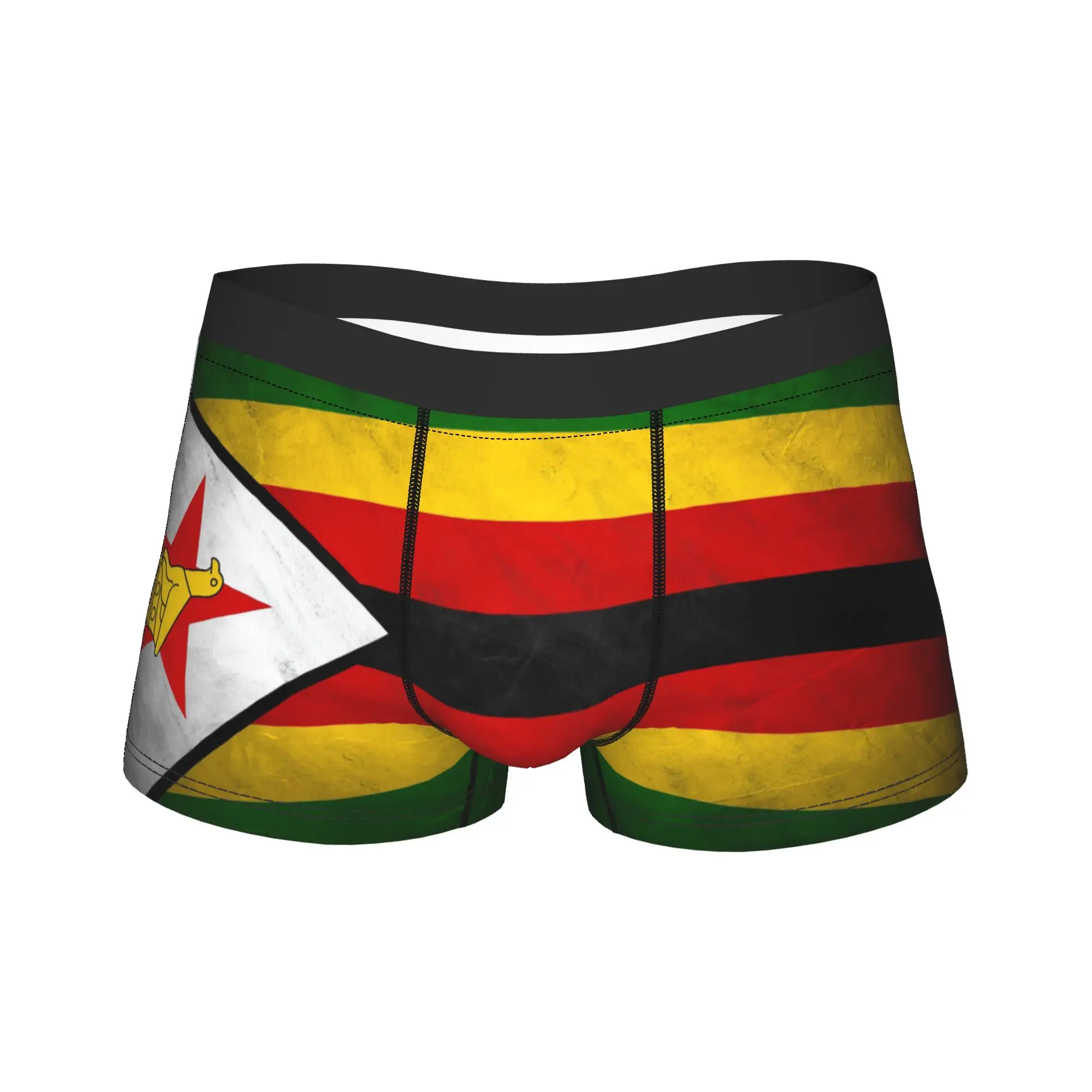 

Zimbabwe Grunge Flag Shorts Briefs Underwear Hot Sale Men's Soft Trend Boxershorts Print Plus Size Panties