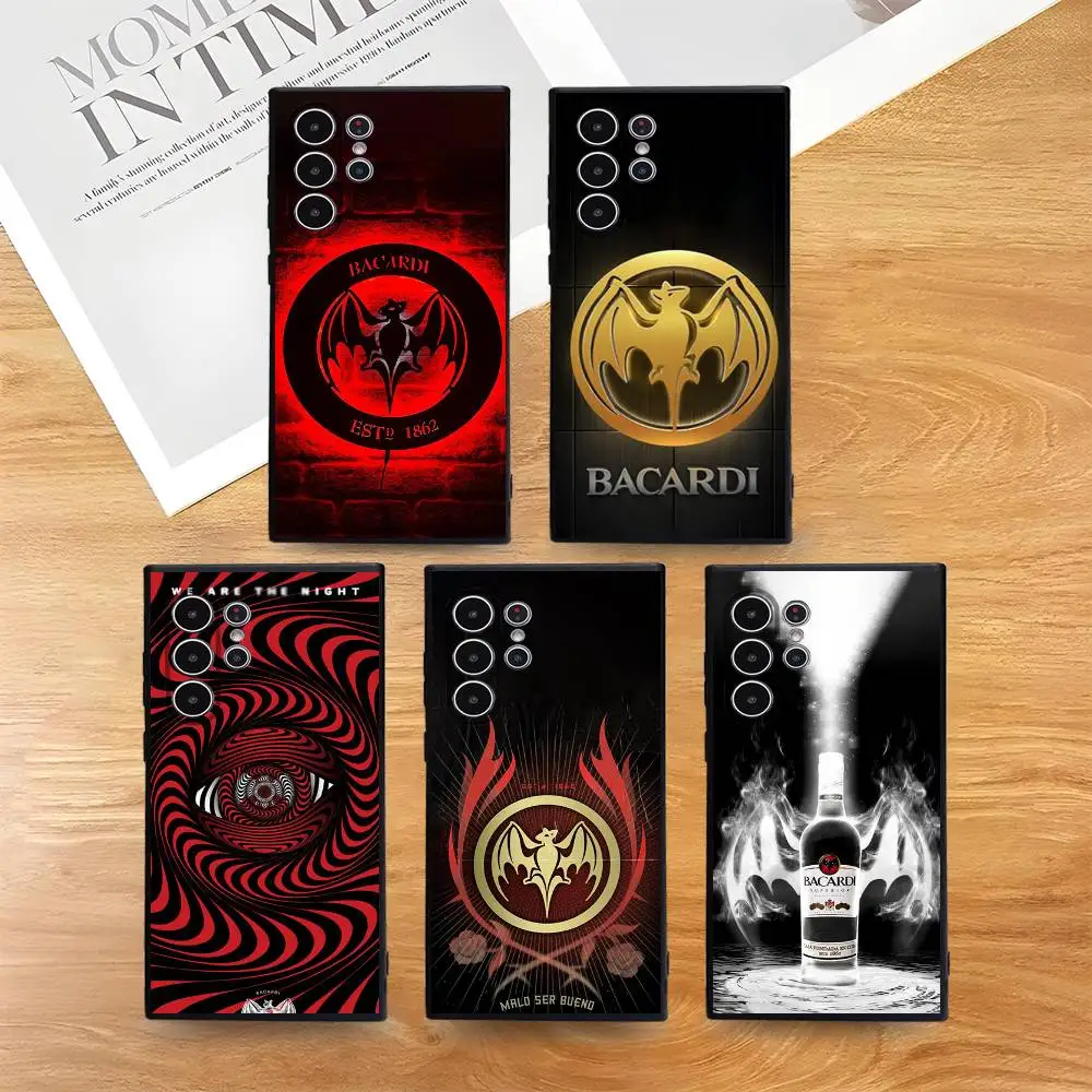 Bacardi Rum مصاص دماء الخفافيش جراب هاتف الهاتف S21 S22 S23 S24 S25 FE زائد الترا بولي TPU لينة إلى الجلد ودية #1