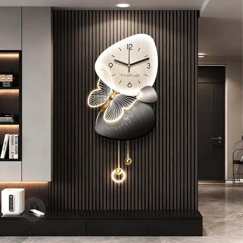 Art Mural Aesthetic Wall Clocks Living Room Luxury Creative Design Wall Clocks Minimalist Chinese Style Reloj Pared Home Decor