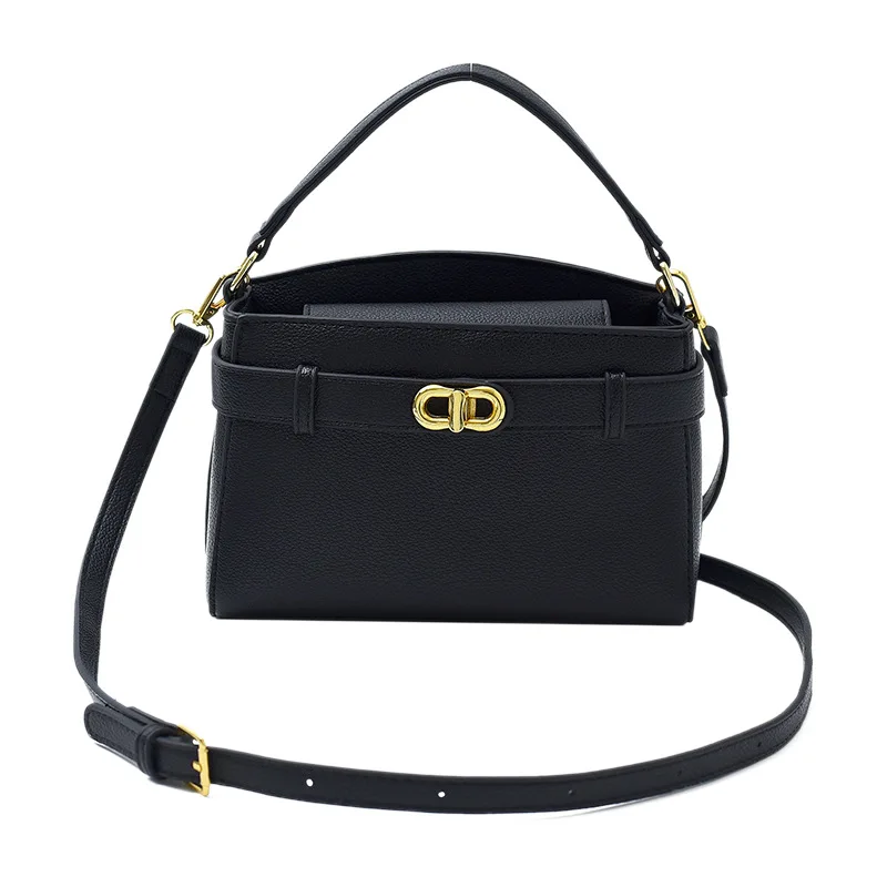 

2026 Luxury Box Bag with Antique Gold Hardware Premium Mini Top Handle Purse Convertible & Versatile