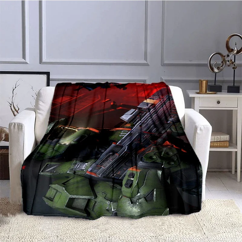 Halo Noncommissioned Officers Game Blanket Children's  HighQuality Flannel  Soft and Comfortable HomeTravel Blankets