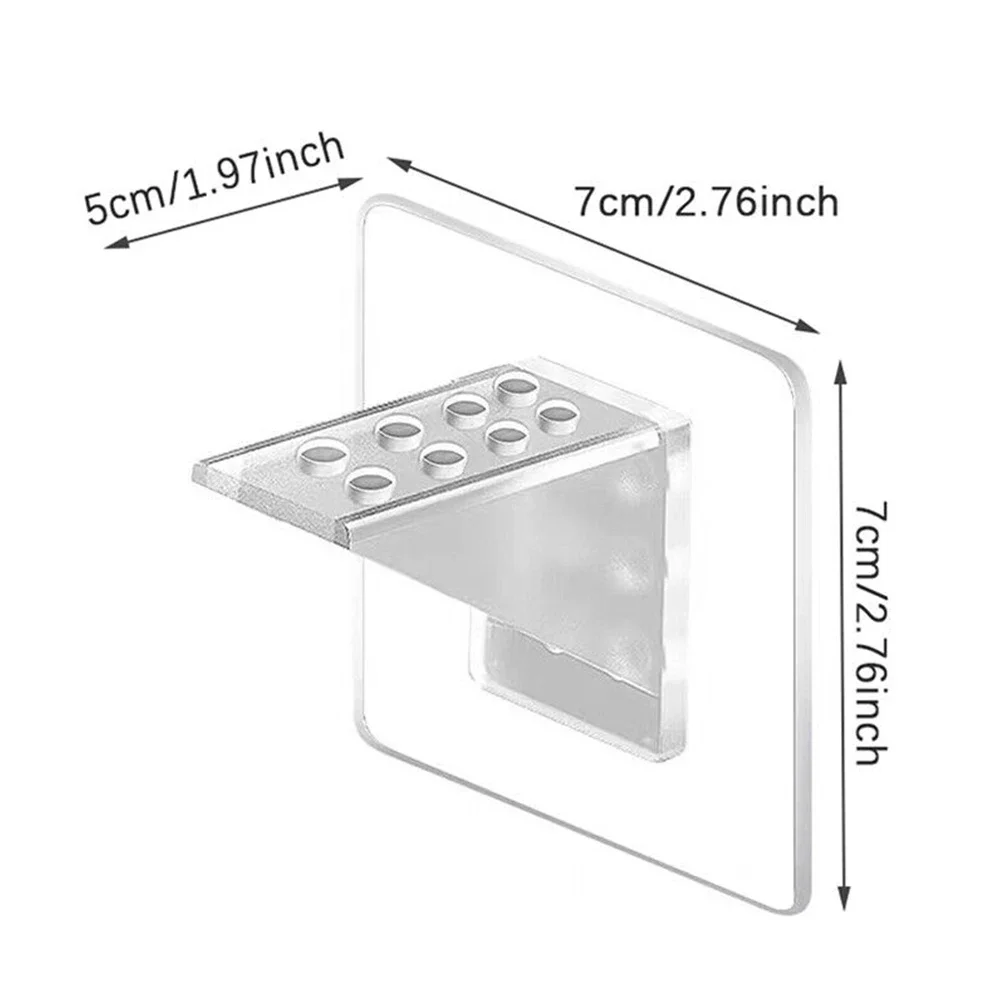 Self-Adhesive Brackets Adhesive Shelf Brackets Enhanced Design High Load Capacity No Drilling Needed Right-Angle 90-Degree