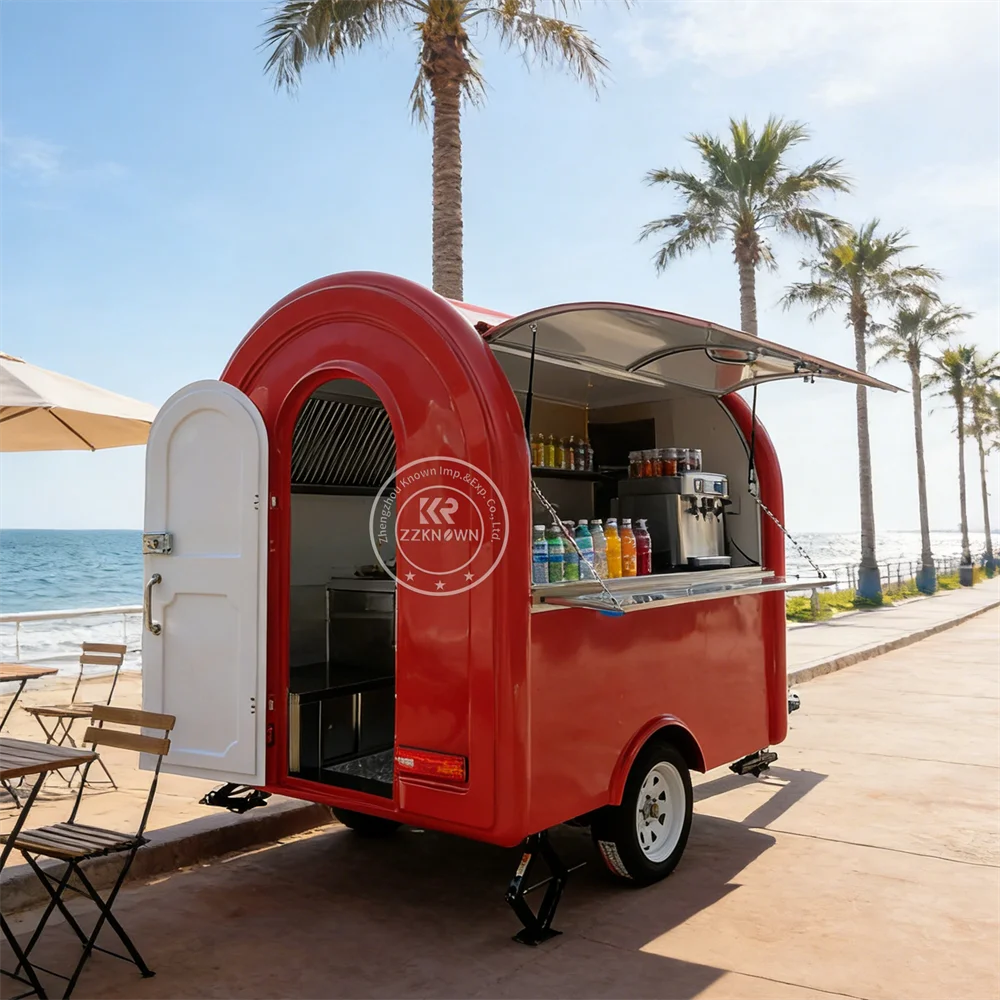 

Custom Outdoor Catering Trailer Mobile Freezer Vending Carts Fast Food Truck Mobile Kitchen Fast Food Trailers Fully Equipped