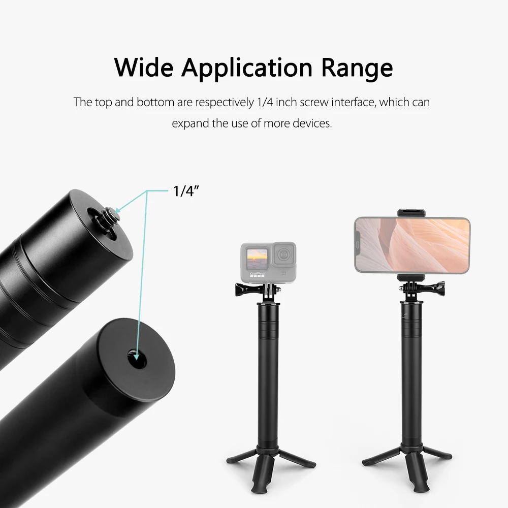 Vamson สำหรับ FeiYu Zhiyun DJI OSMO Gopro 10 9มือถือปรับเสาขาตั้งกล้อง Selfie Stick Stabilizer อุปกรณ์เสริม
