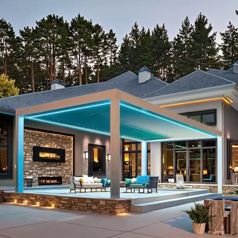 Outdoor Waterproof Aluminum Bioclimatic Pergola Cover for 3x3m 3x4m 4x4m 6x4m Aluminum Louvered Pergola