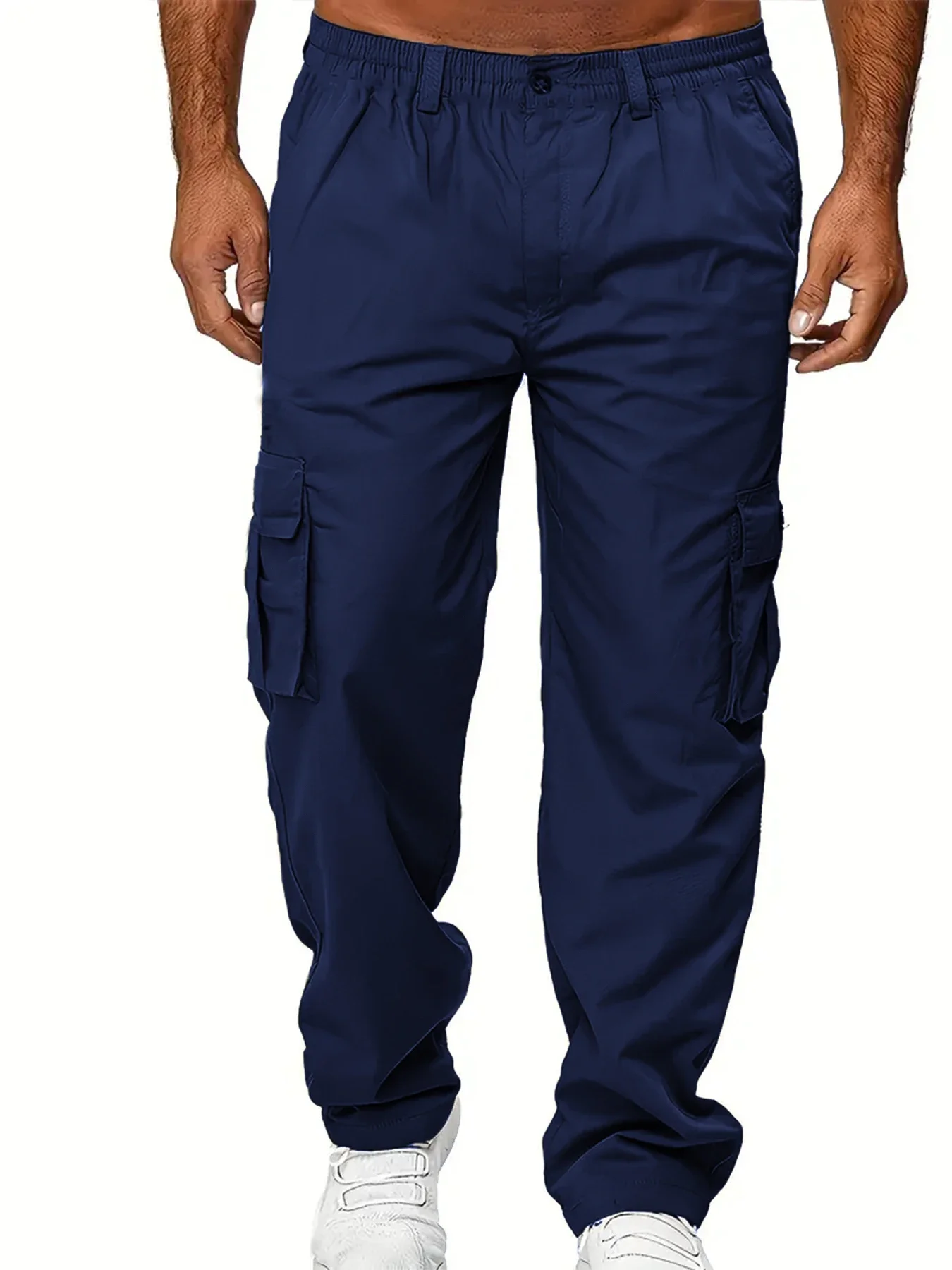 Männer Cargo Hosen Jogginghose Outdoor Lose Gerade Lange Hosen Sommer Casual Multi-Tasche Langlebige Arbeitskleidung Männliche Hosen