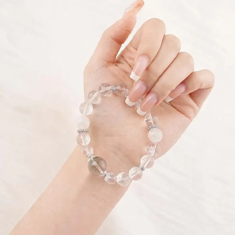 [Wanmuchun] Brazilian Green Ghost Bracelet Lucky Crystal Ghost God of Wealth Bracelet White Asai Snowflake Ghost