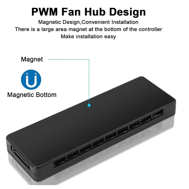 ARGB 및 PWM 2-In-1 PC ARGB 팬 허브 PC 케이스용 5V 3PIN ARGB 12V 4PIN PWM RGB 하우징 팬 허브