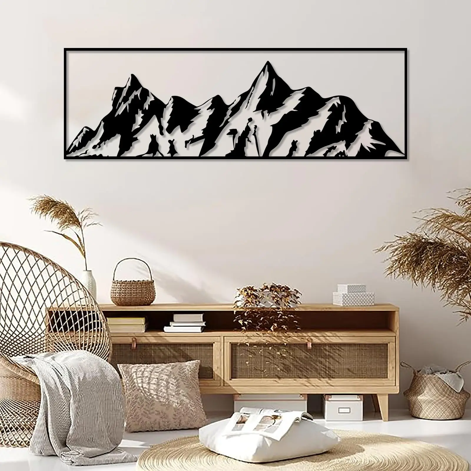 Mountain Metal Wall Art, Nature Mountain Metal Decor, Metal Decor Hill Metal Decor, Metal Wall Decor for Living Room, Metal Art, Metal Decor