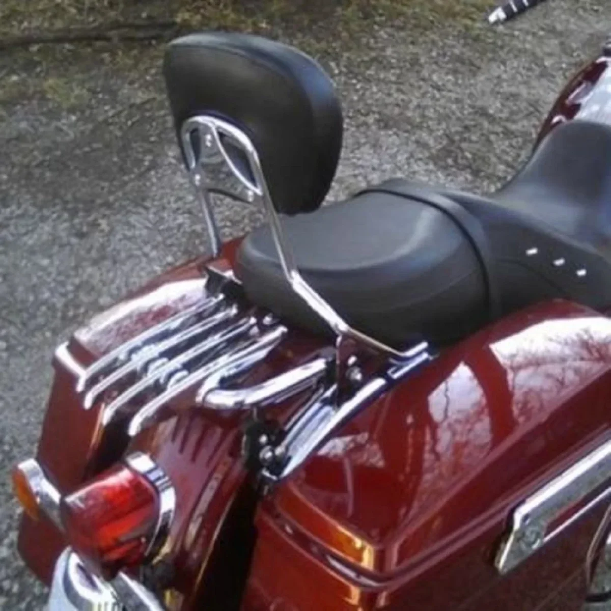 Motorcycle PU Leather Detachable Sissy Bar Backrest Pad Bracket For Harley Touring Road King Electra Road Street Glide 1997-2022