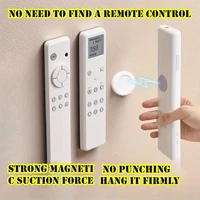 3/6pcs No Drill Magnetic Remote Holder - Wall Mount for TV/AC/DVD Remotes, White Space-Saving Design 2