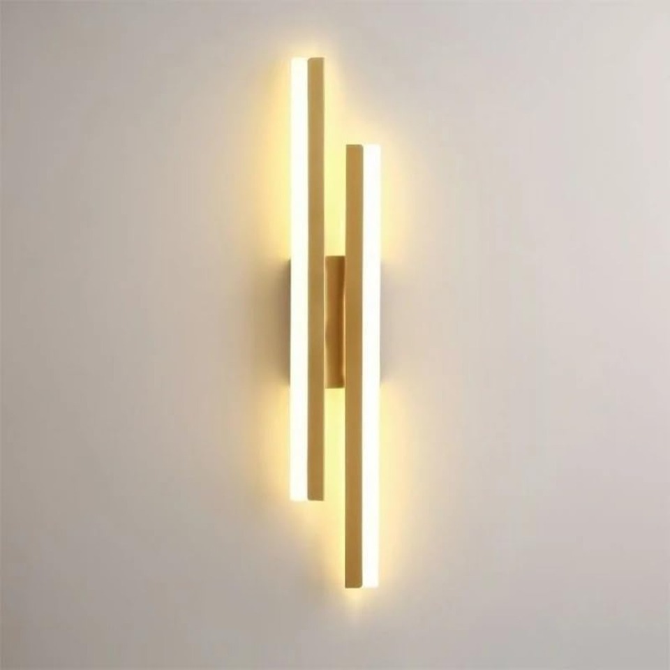  Modern LED Wall Light Indoor Dimmable Warm White 3000K Wall Lamp Wall Lighting Fixtures for Bedroom Living Room Corridor Gold 