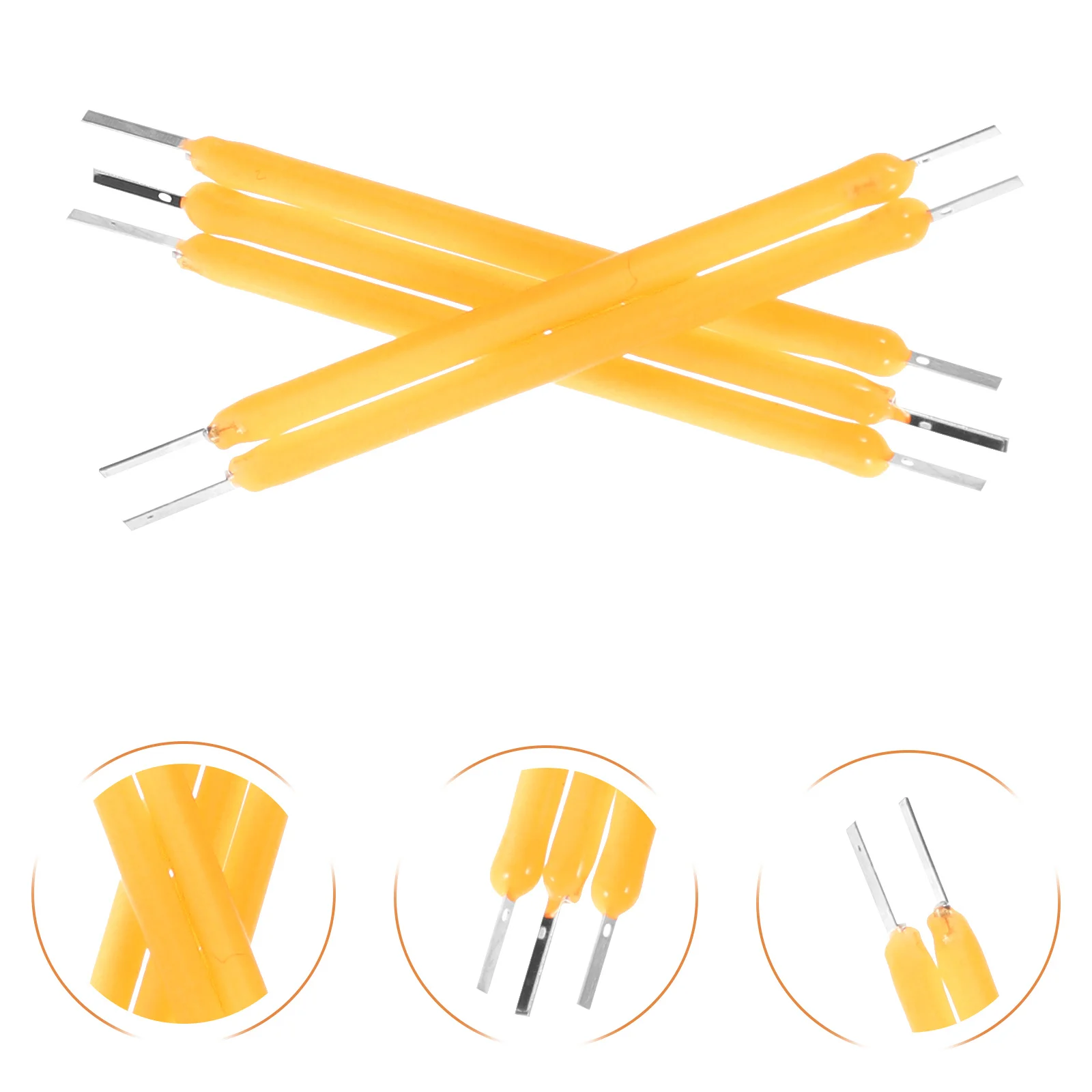 

100Pcs 38Mm Hard LED Filament Warm Light Bulb Replacement for Light Fixtures Retro Lamp Parts Diode Repair Lighting Accessory