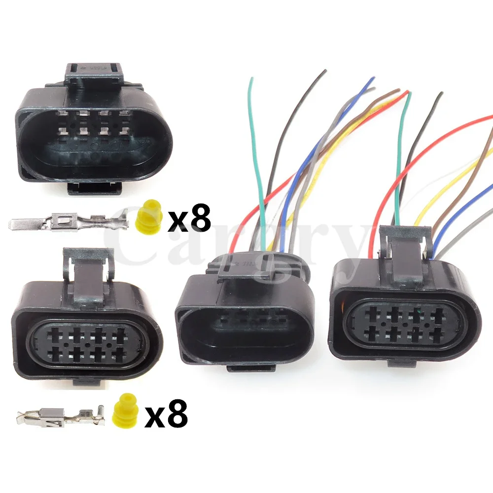 

1 Set 8P AC Assembly Car Modification Connector Parts 3A0973834 3A0973734 Automobile Waterproof Cable Socket