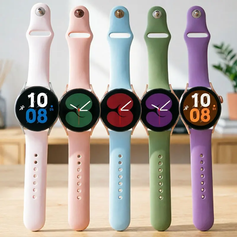 Correa de silicona para Samsung Galaxy Watch 7/6/5/4/3 Band Active 2/Gear S3, pulsera de 20mm y 22mm, correa para reloj Huawei GT 2/3/4/5/6