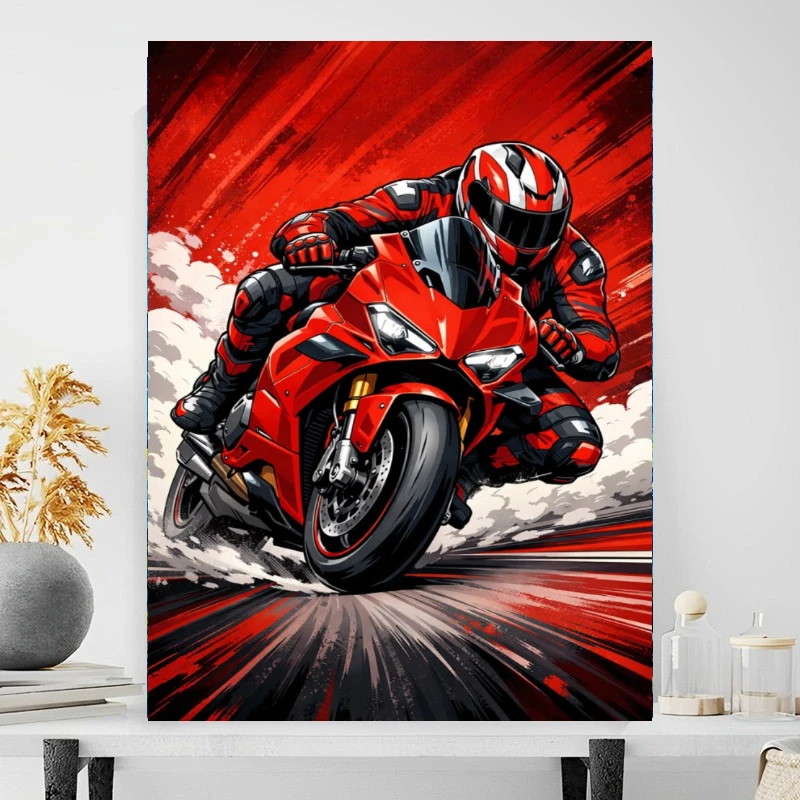 Jigsaw Puzzles Superbike Racer Motorcycle 500/1000/1200/2000 PCS Modern Wall Decor for Living Room Bedroom Gift No Frame