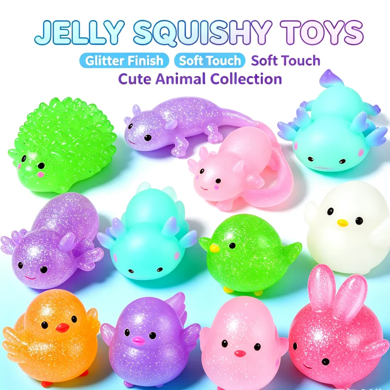 Animal Stress Ball Octagonal Salamander Cartoon Pinching and Relaxing Tool Adult Flour Ball Stress Relieving and Ventilating Toy