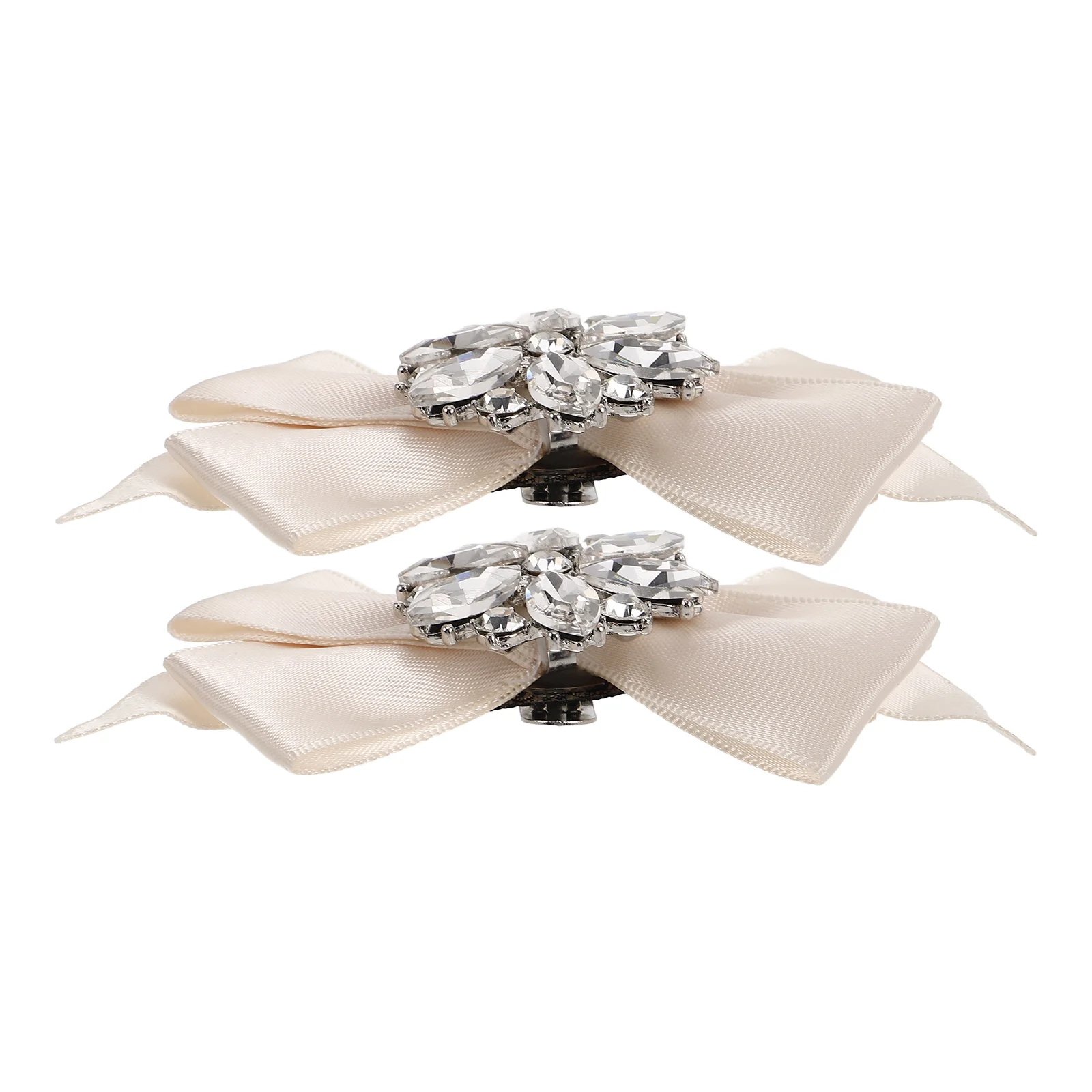 

2 Pcs Fabric Bowknot Shoe Clips for Women Bridal High Heels Decorations Removable Wedding Shoe Accessories Charm Buckle