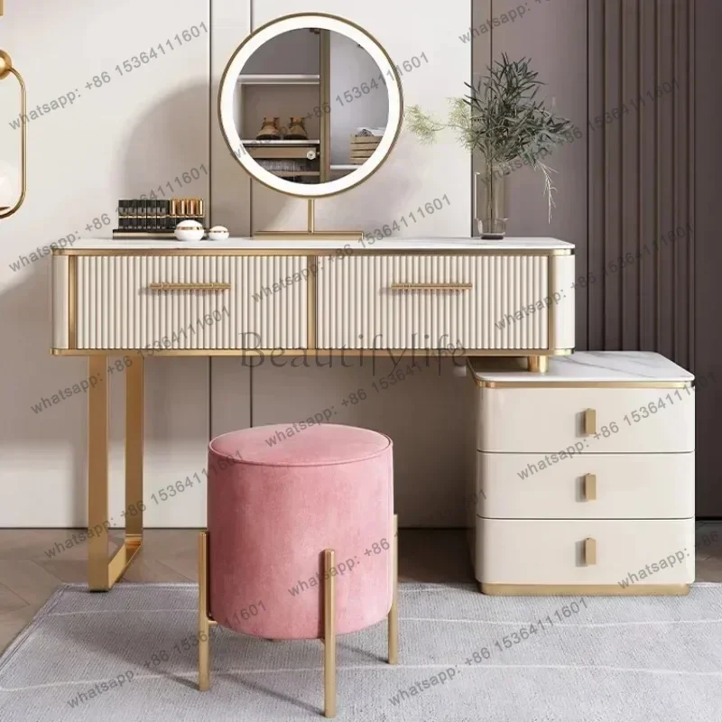 LJY Salon Storage Vanity Table Living Rooms Space Saving Drawers Dresser Bedroom Makeup Luxury Muebles De Dormitorio Hotel Furni