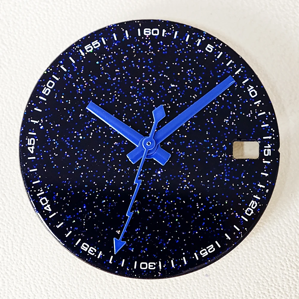 NH35 28.5mm Blue Starry Sky Dial No Logo Suitable For NH35 NH36 Automatic Movement DIY Watch Mod Parts