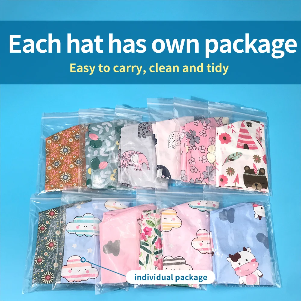 Świąteczna miękka czapka z nadrukiem, pielęgniarska chusta na głowę pochłaniająca pot, ręcznik, chirurgiczna czapka przeciwbrudna z czystej bawełny, czapka lekarska, pyłoszczelna.