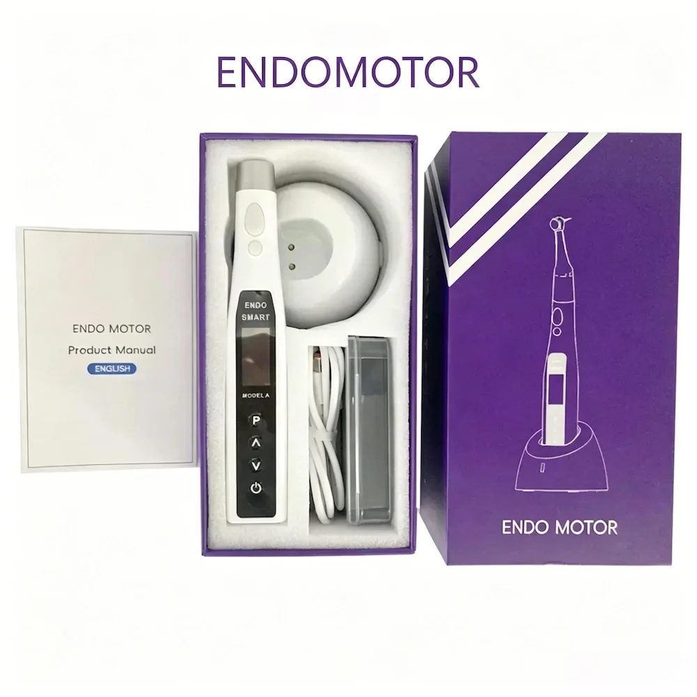 Wireless Root Canal Endo Motor Model A 16:1 Mini 8mm Handpiece Optional LED Adjustable Torque Speed Dental Clinical Equipment
