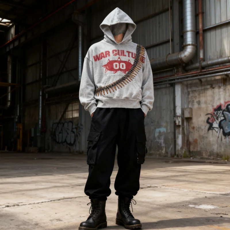 سترة بغطاء للرأس مطبوعة مخصصة لخريف وشتاء 2025، سترة دافئة وفضفاضة، معطف علوي للرجال والنساء