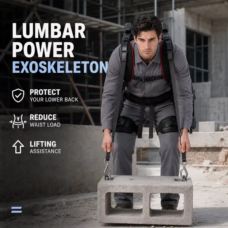Industrial Exoskeleton Back Support for Warehouse Workers Heavy Lifting Assist Device Factory Labor Saving Wearable Gear