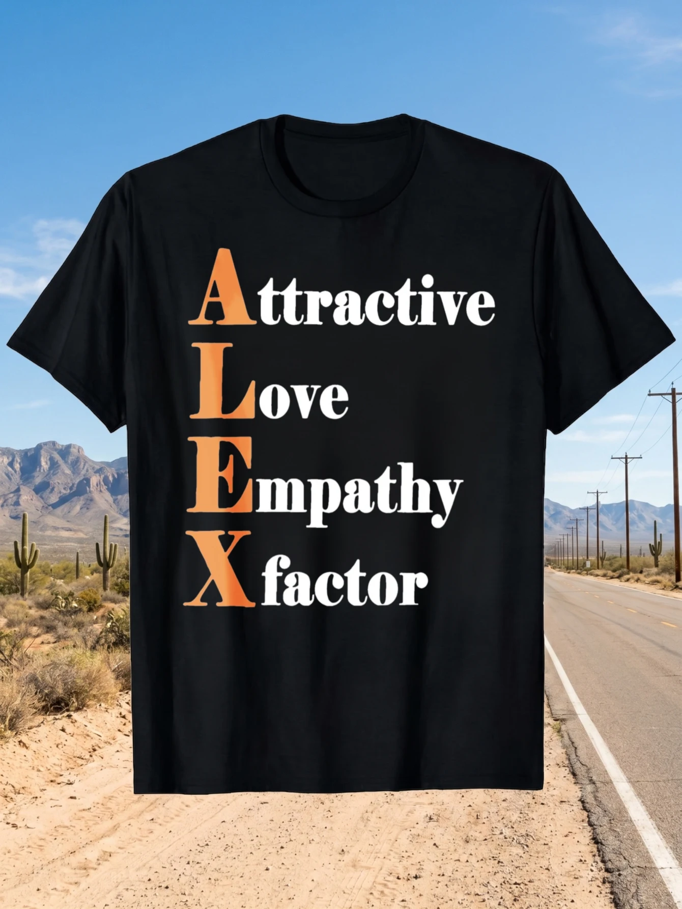 T-shirt 100% coton à manches courtes et col rond, imprimé Love Empathy X Factor, grande taille, confortable, vêtements décontractés, lavable en machine, 1 pièce