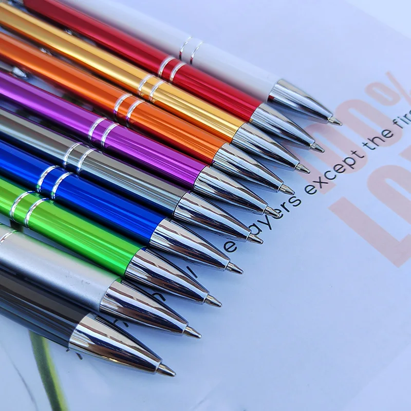 200PCS Personalized Free Engraving Metal Ballpoint Pens Advertising Pen Business / Wedding / School Promotion Gift