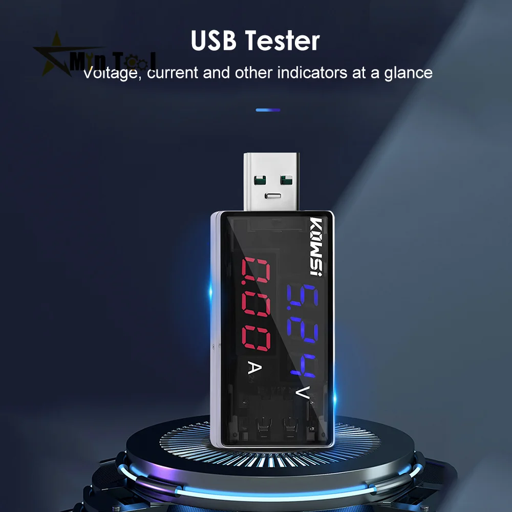 Dual USB Current Voltage Charging Detector Tester Battery Voltmeter Ammeter Charger Doctor for Electronic Battery Tester