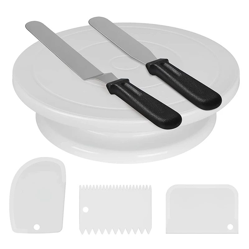 11 zoll Rotierenden Kuchen Plattenspieler Mit Spatel Und Icing Glatter, Der/Dekorieren Werkzeuge Kit