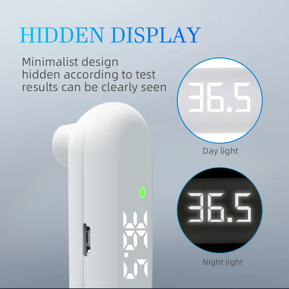 USB oplaadbare digitale thermometer Elektronische contactloze nauwkeurigheid Contactloze lichaamstemperatuurmeter