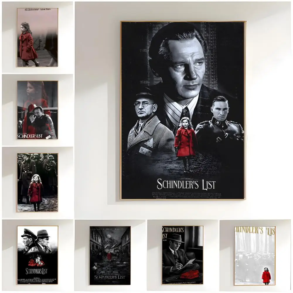 war drama s-schindlers list Poster Classic Wall Art  Home Decor  Peel and Stick Unframed