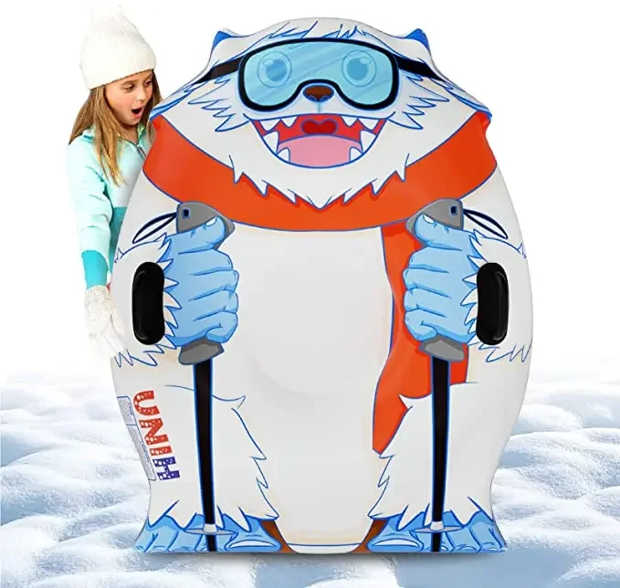 

Inflatable Sled for Kids and Adults Freeze Proof Wear Resistant Inflatable Snow Tube for Winter Outdoor Sports