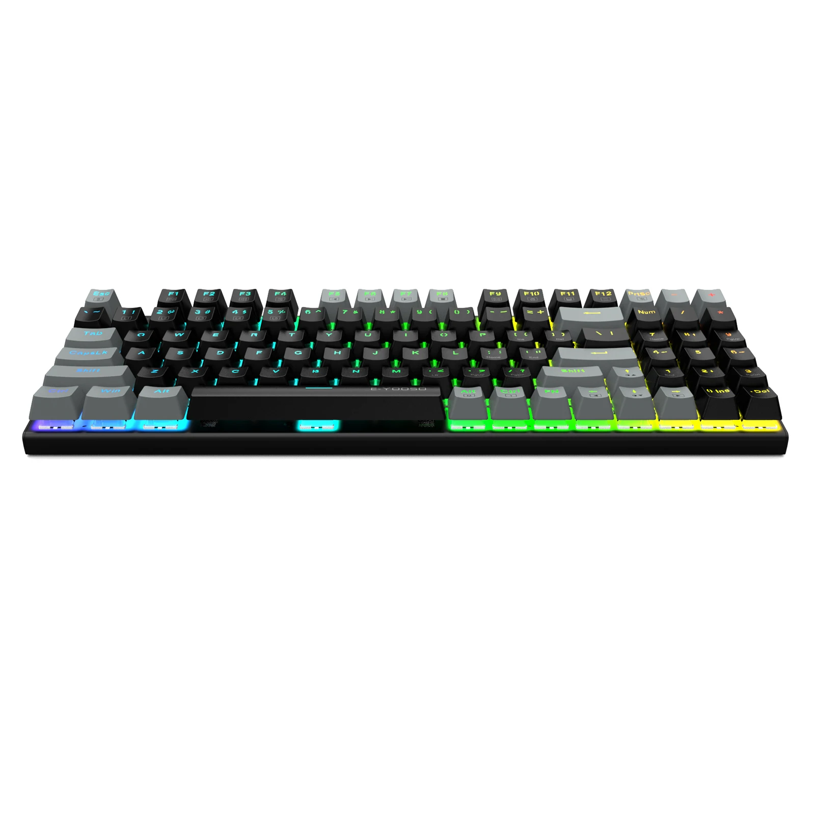 HUO JI E-YOOSO Z-19 USB Wired Mechanical Keyboard RGB Backlit 94 Key Hot Swappable Ergonomic Gaming Keyboard for PC Laptop Gamer