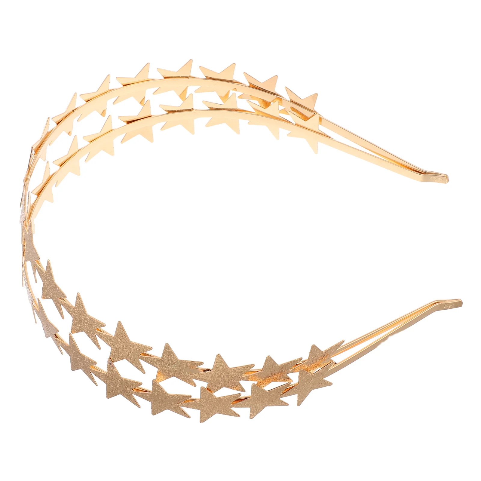 

Pentagram Headband Double Layer Glitter Star Birthday Bridal Women Girls Hair Accessory Comfortable Material Versatile Design