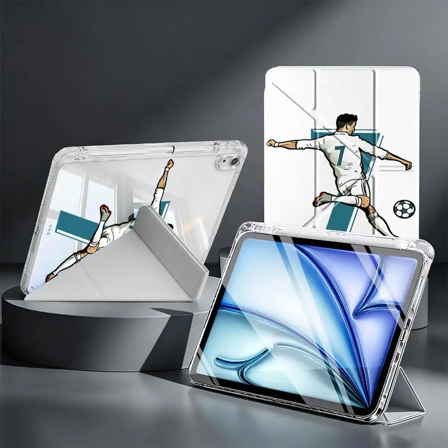 Football 7 Tablet Case For iPad Pro 13 2025 2026 Air 8 M2 M3 3 10th Gen 11th 12th Mini 7 6 5 9th With Pen Slot Cover